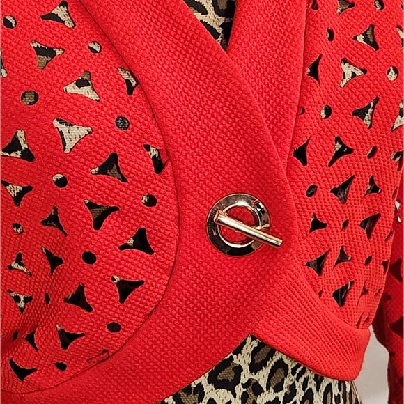 Red Bolero with cut out detail design - Picture 3 of 4
